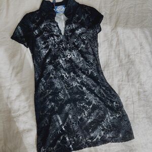 NWT New Vintage! 90s Blugirl Blumarine Black Floral Velvet Burnout Mini Dress XS